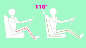 seat 110 adjust the tilt of the seat 5 Main Professional Driving Tips For New or Expert Driver