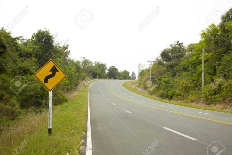 Bent Arrow on a Road Sign